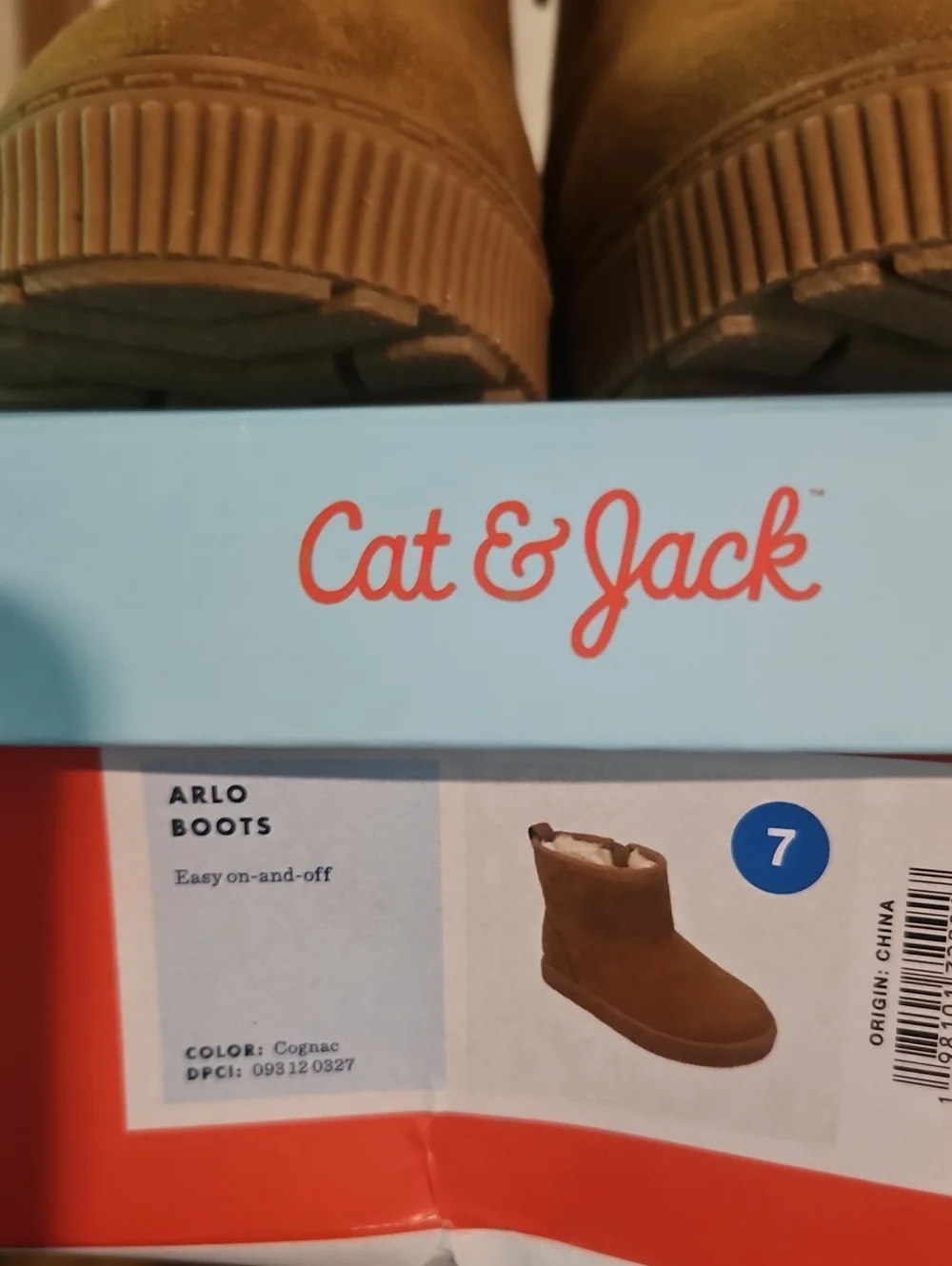 CAT & JACK Toddler Arlo Boots: Cognac: New With Tags: Size 7